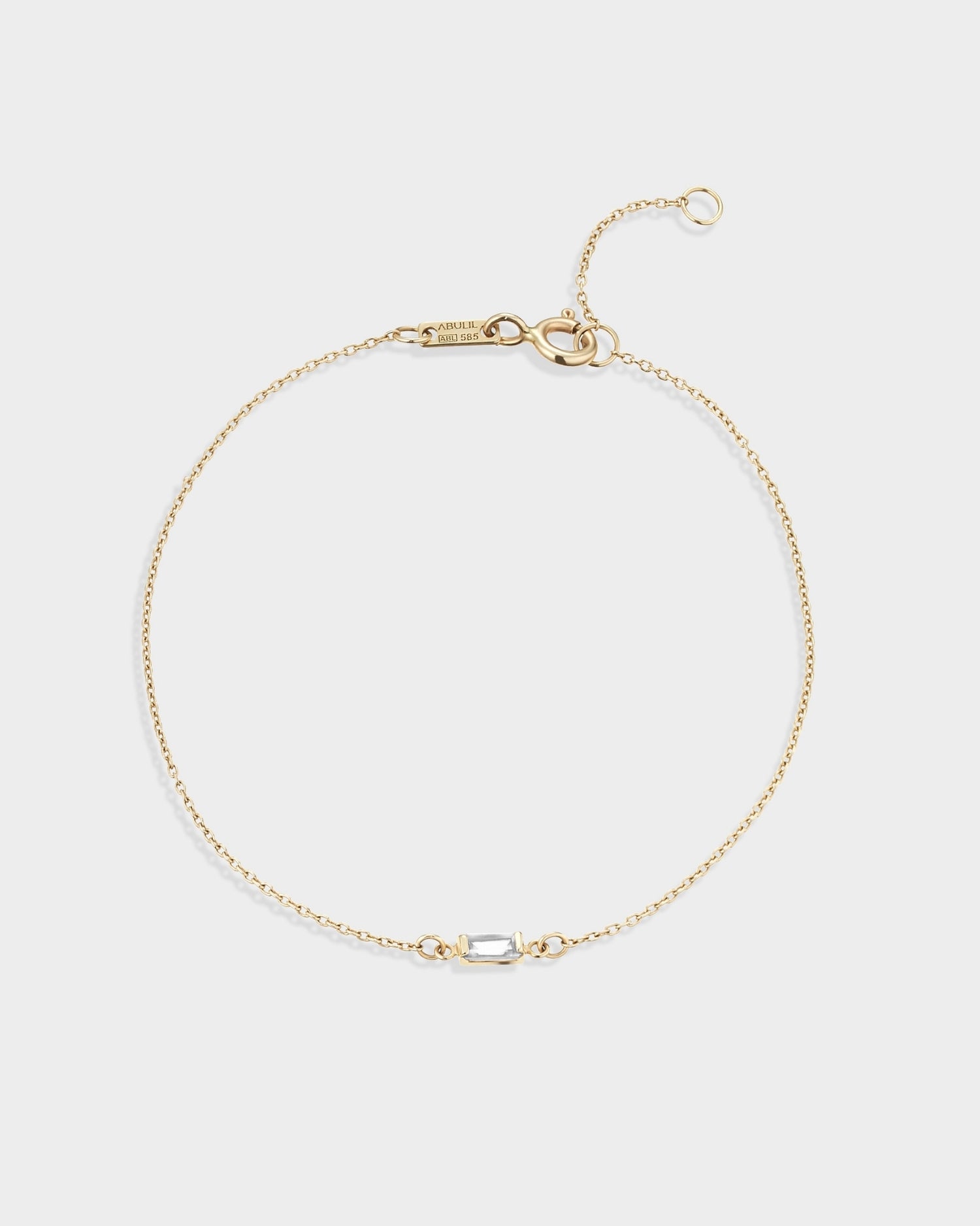 Baguette 14k gold bracelet with natural diamond