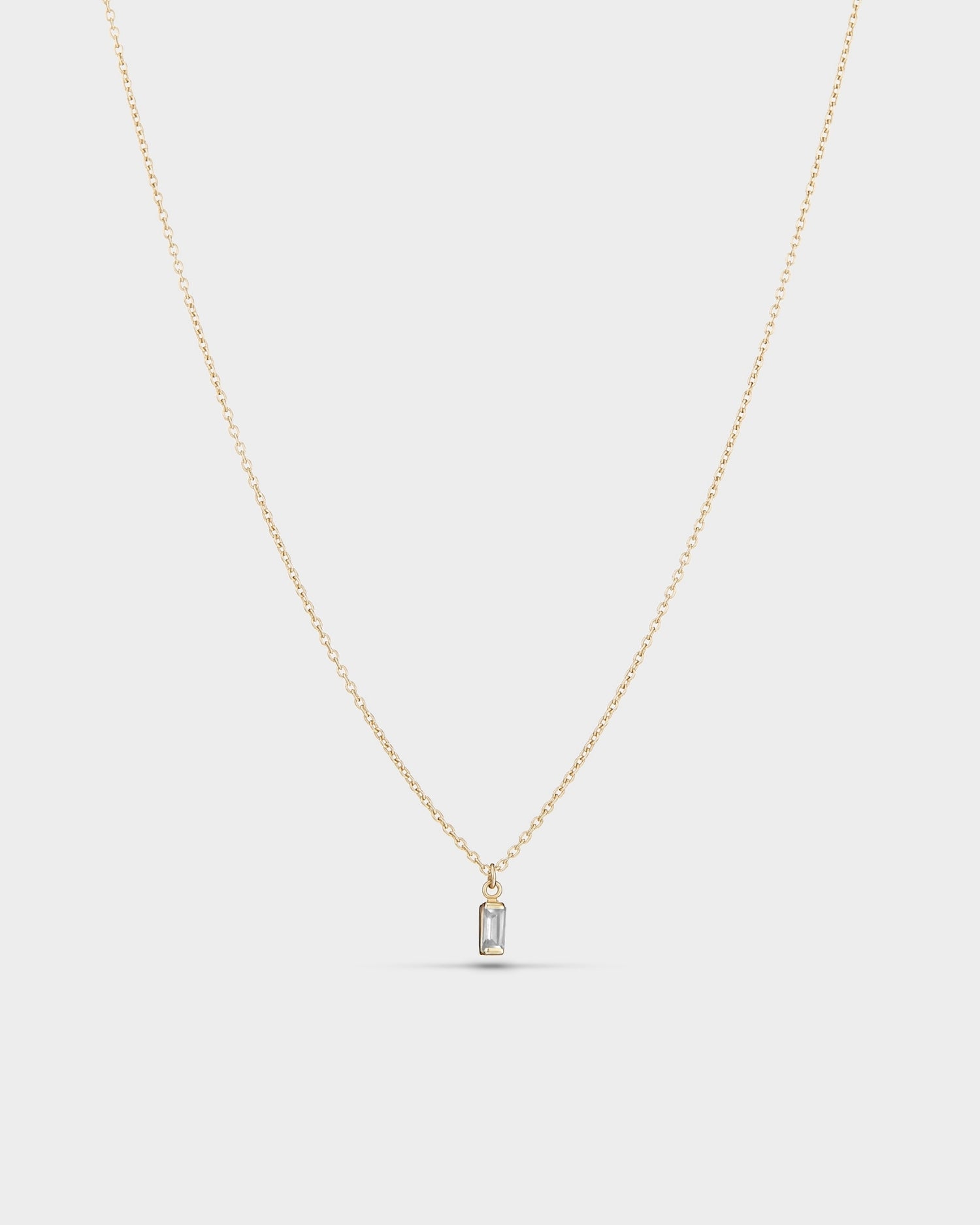 Lanț Baguette din aur galben cu diamant natural