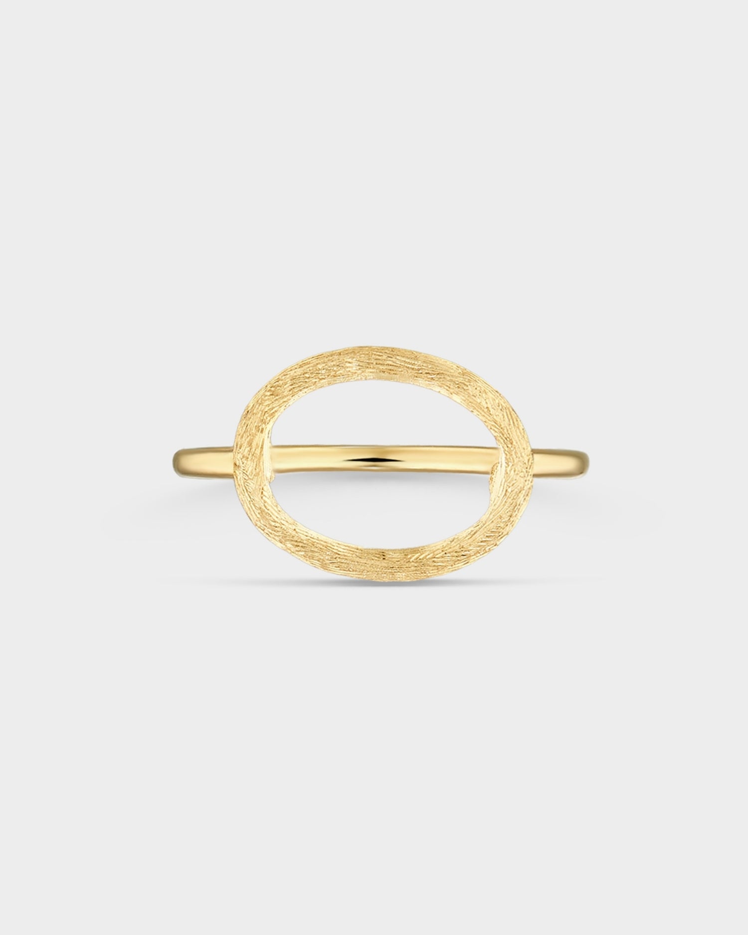 Brushed yellow gold ring