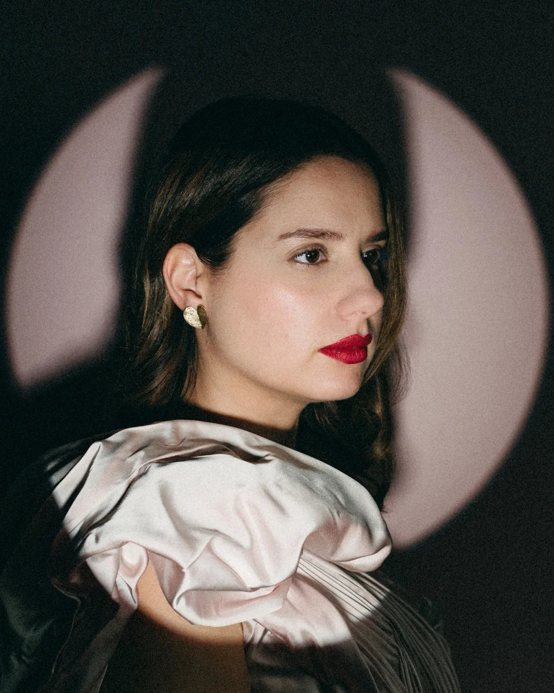 Yellow gold solid heart earrings