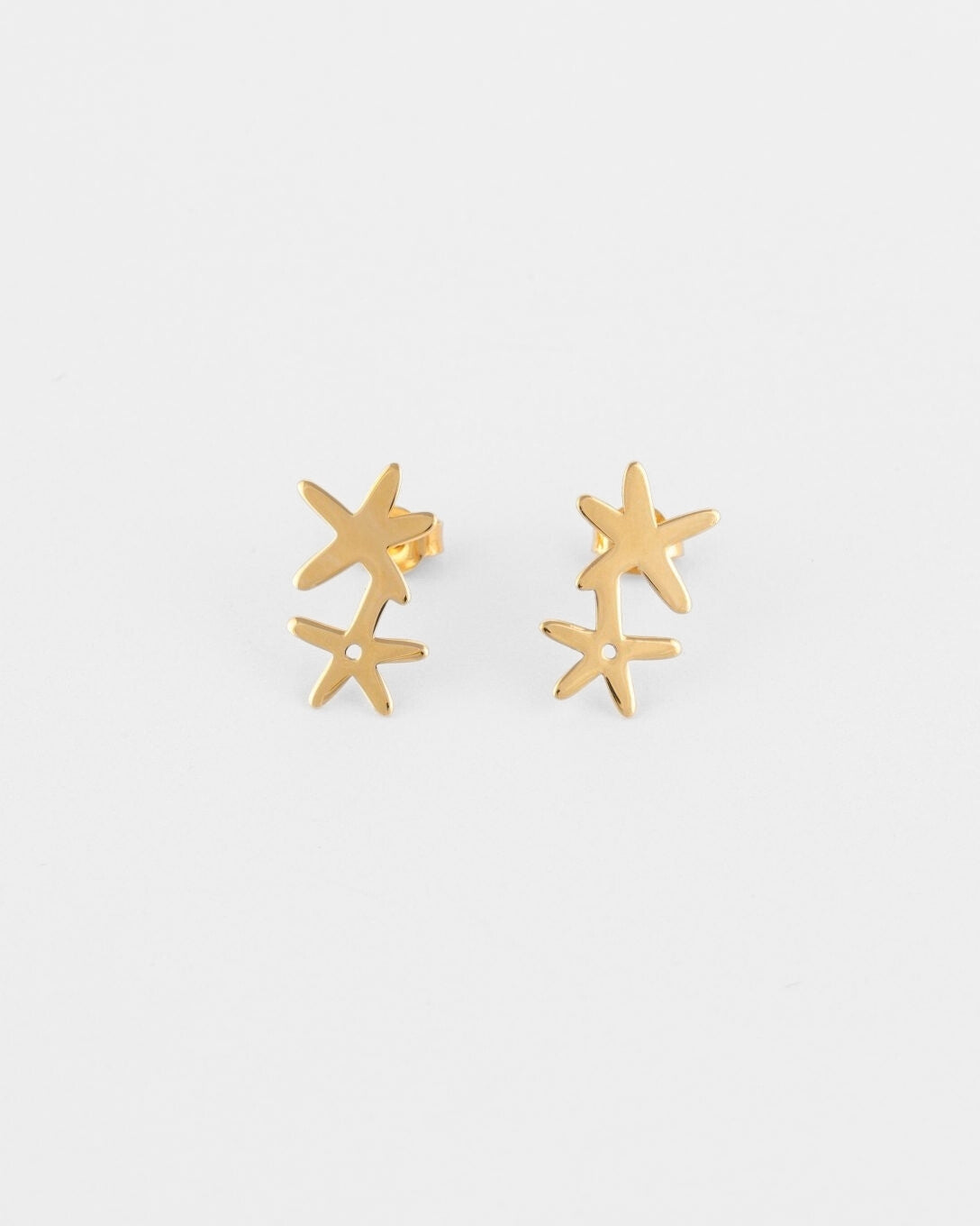 Cercei cu liliac din aur galben