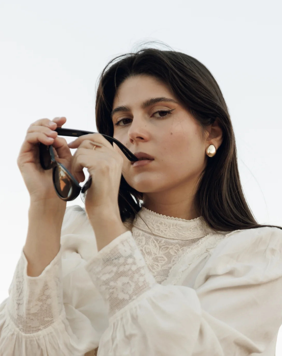 Cercei melted drop small din aur galben