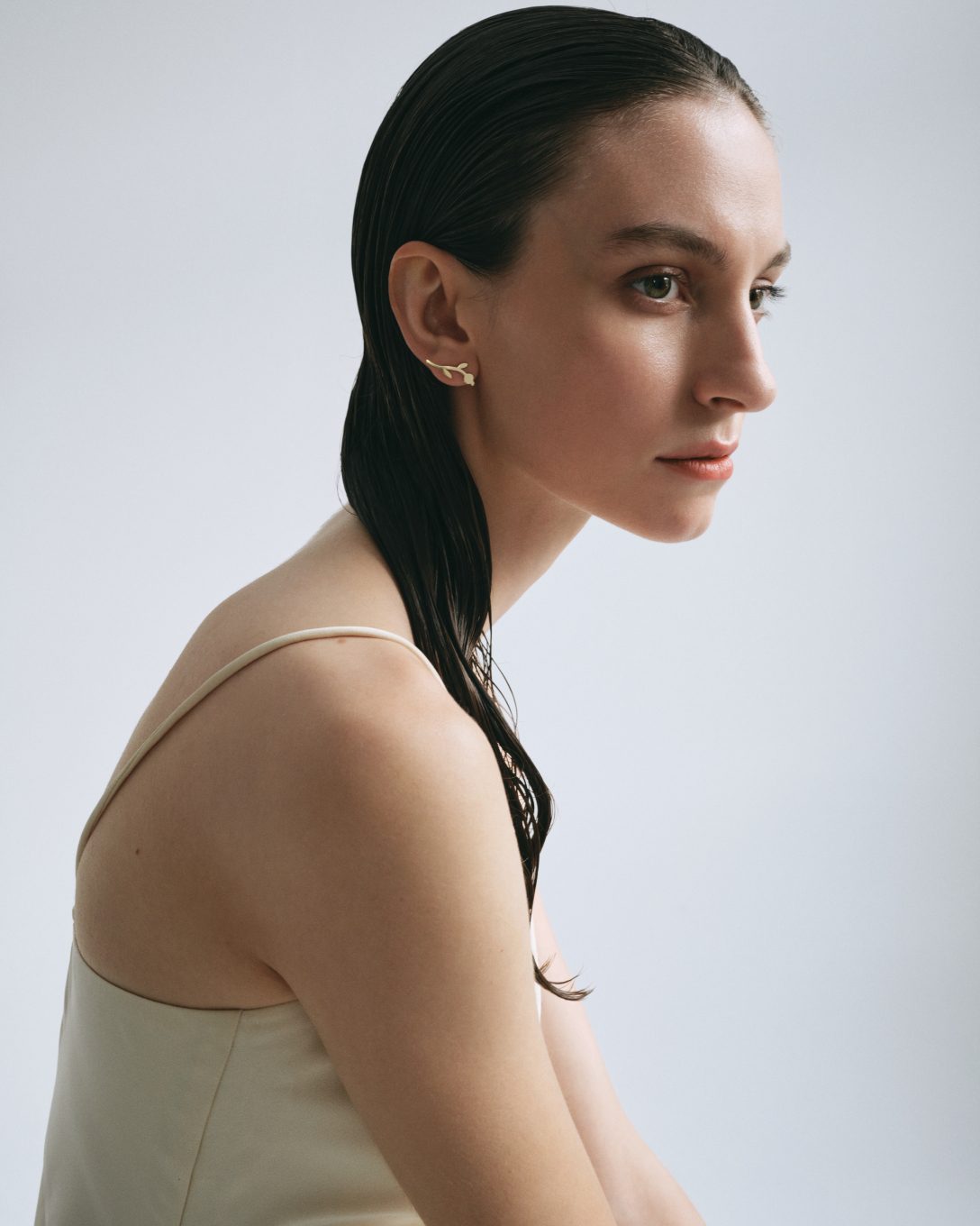 Cercei boboc din aur galben