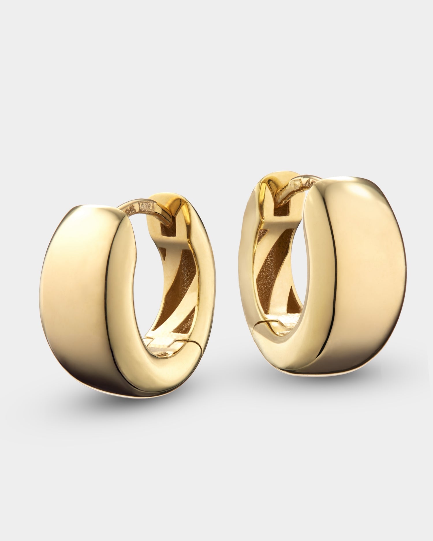 Cercei chunky Huggies din aur galben