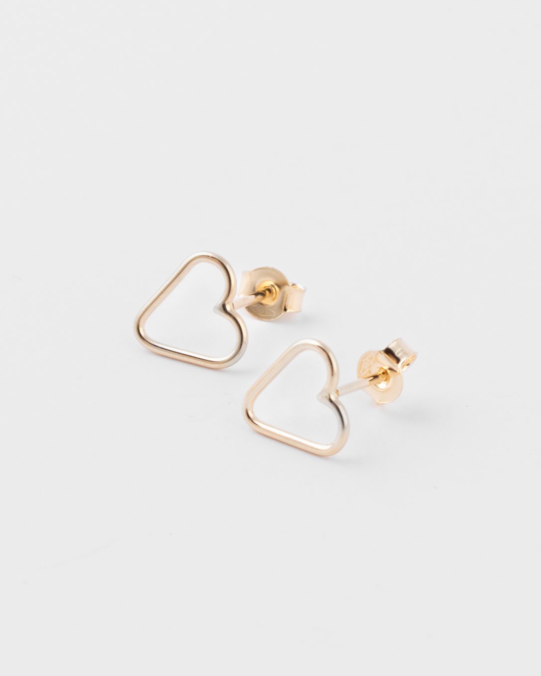 Cercei inimioare din aur galben