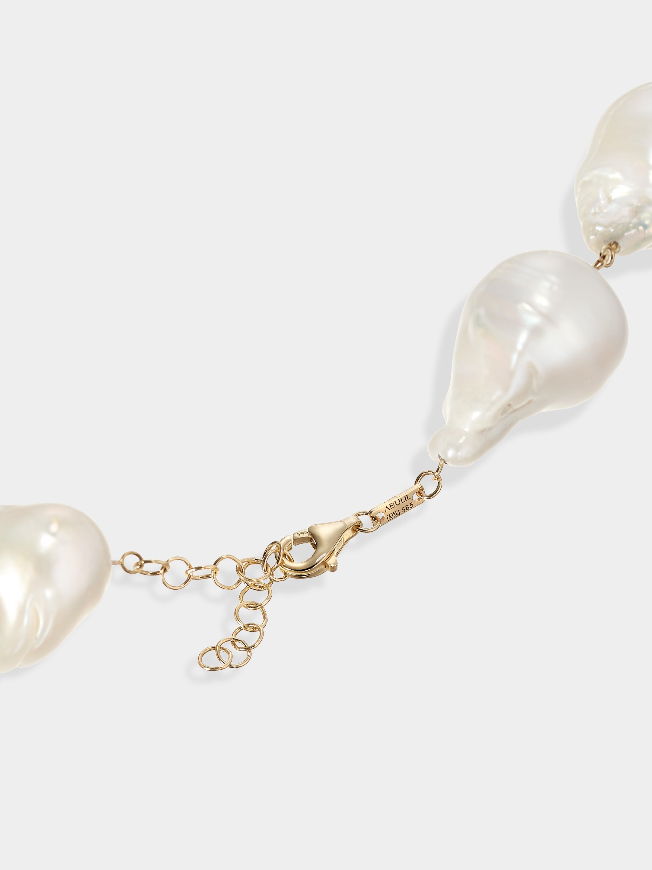 Colier din aur galben cu perle baroce naturale