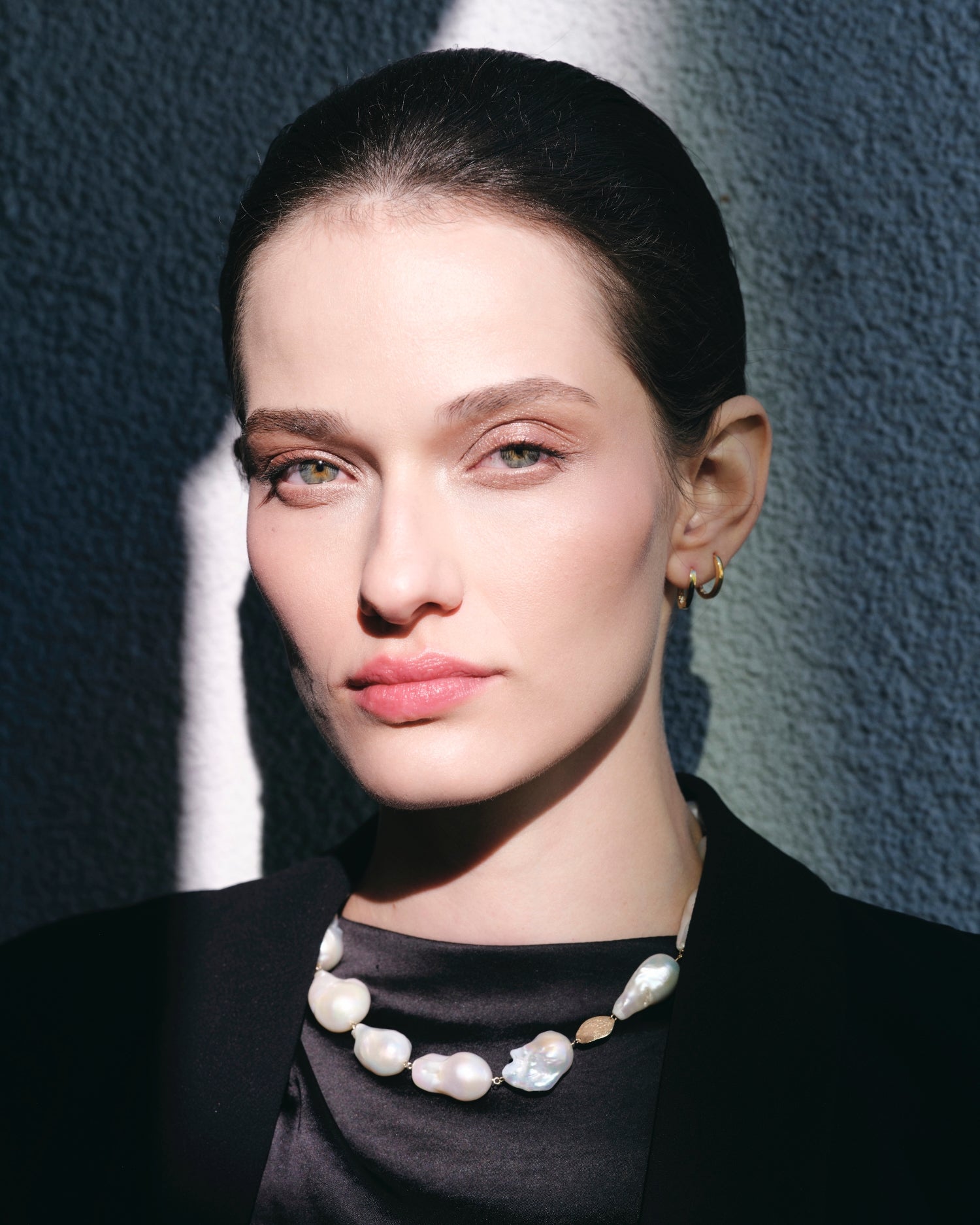 Colier din aur galben cu perle baroce naturale