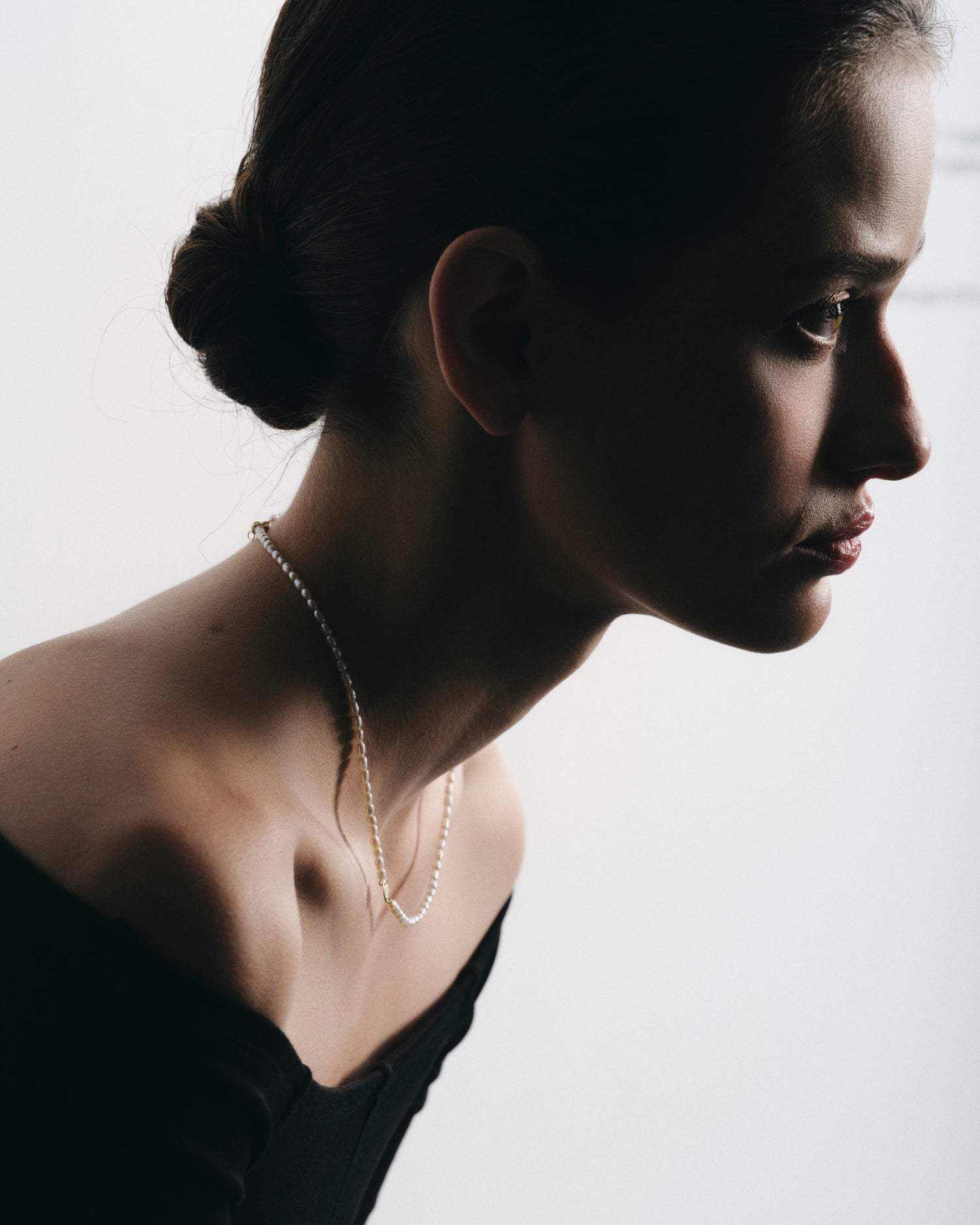 Colier din aur galben cu perle naturale mici