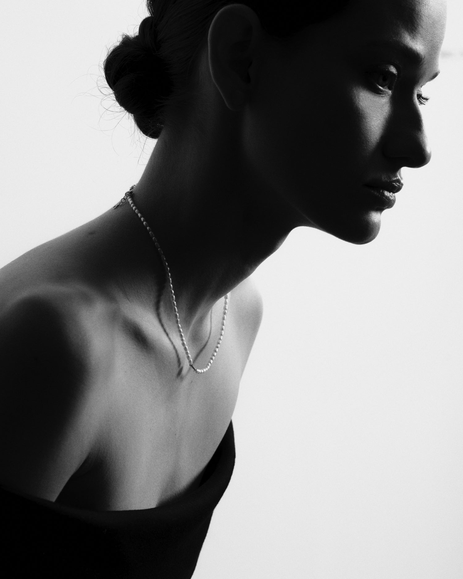 Colier din aur galben cu perle naturale mici