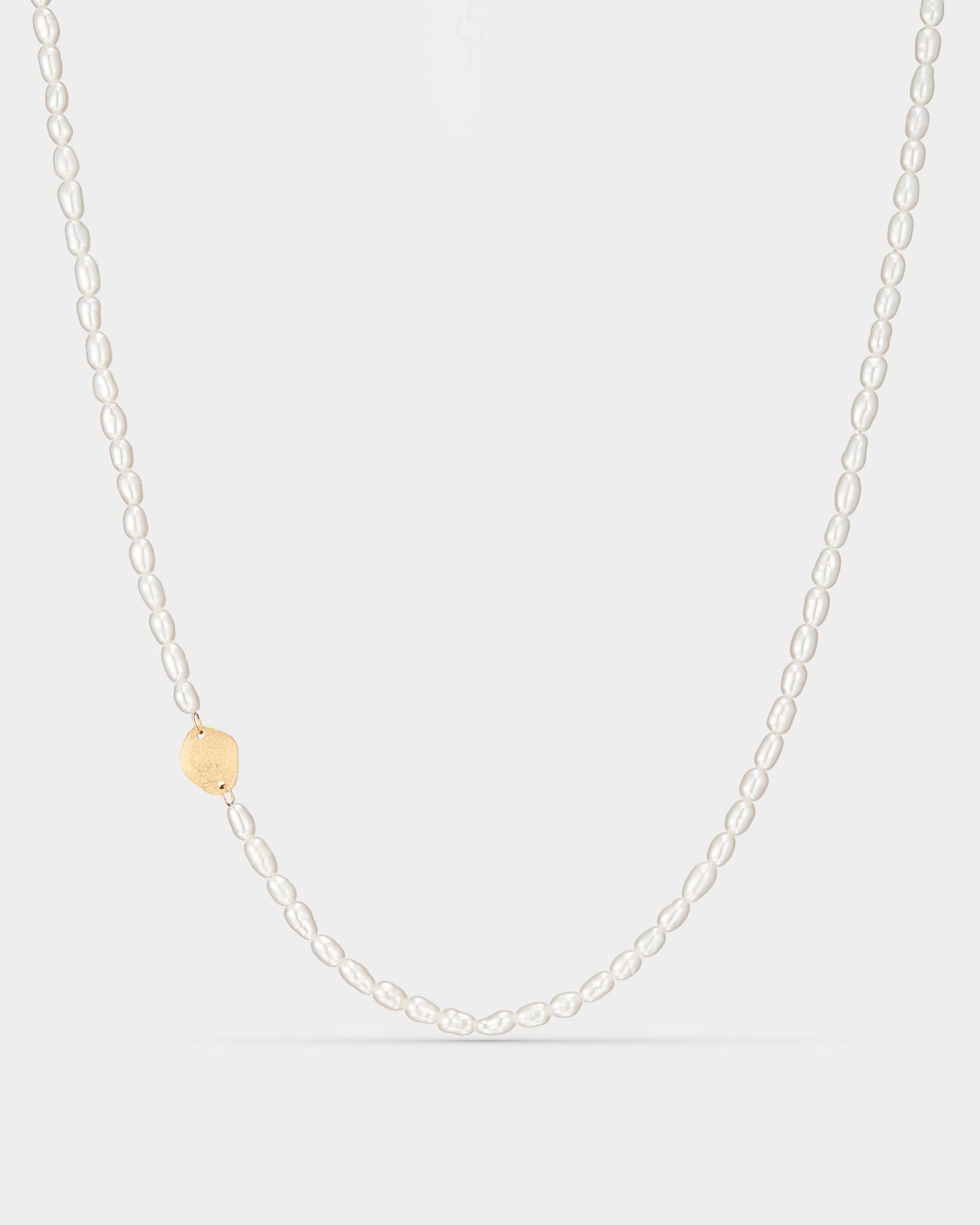 Colier din aur galben cu perle naturale mici