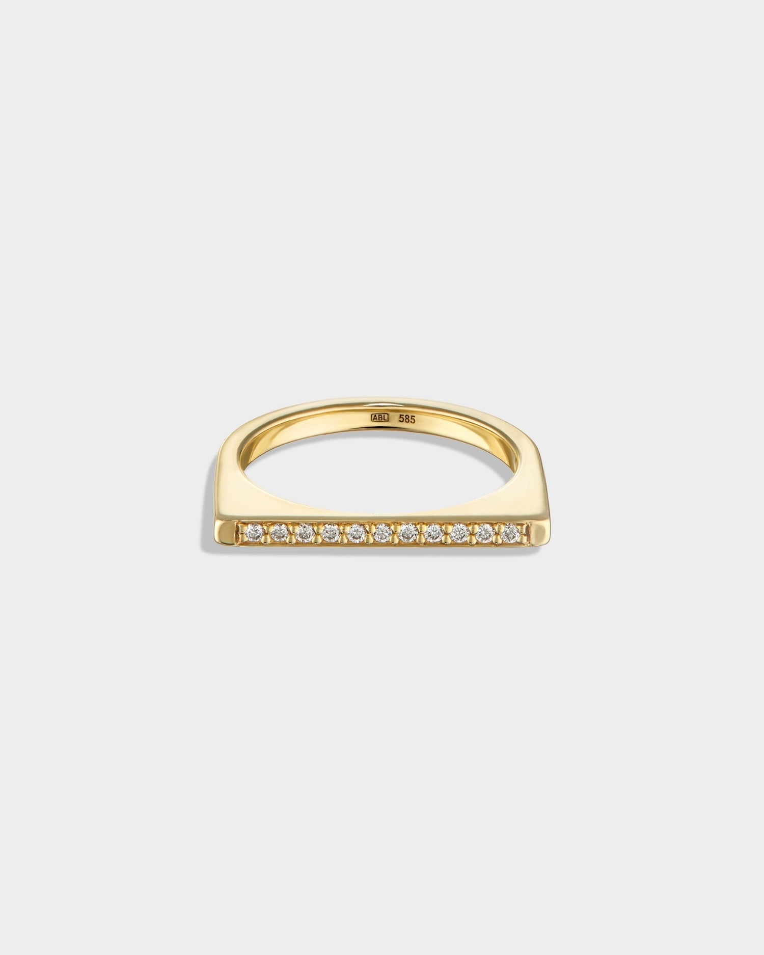 Yellow gold diamond Time Structural ring