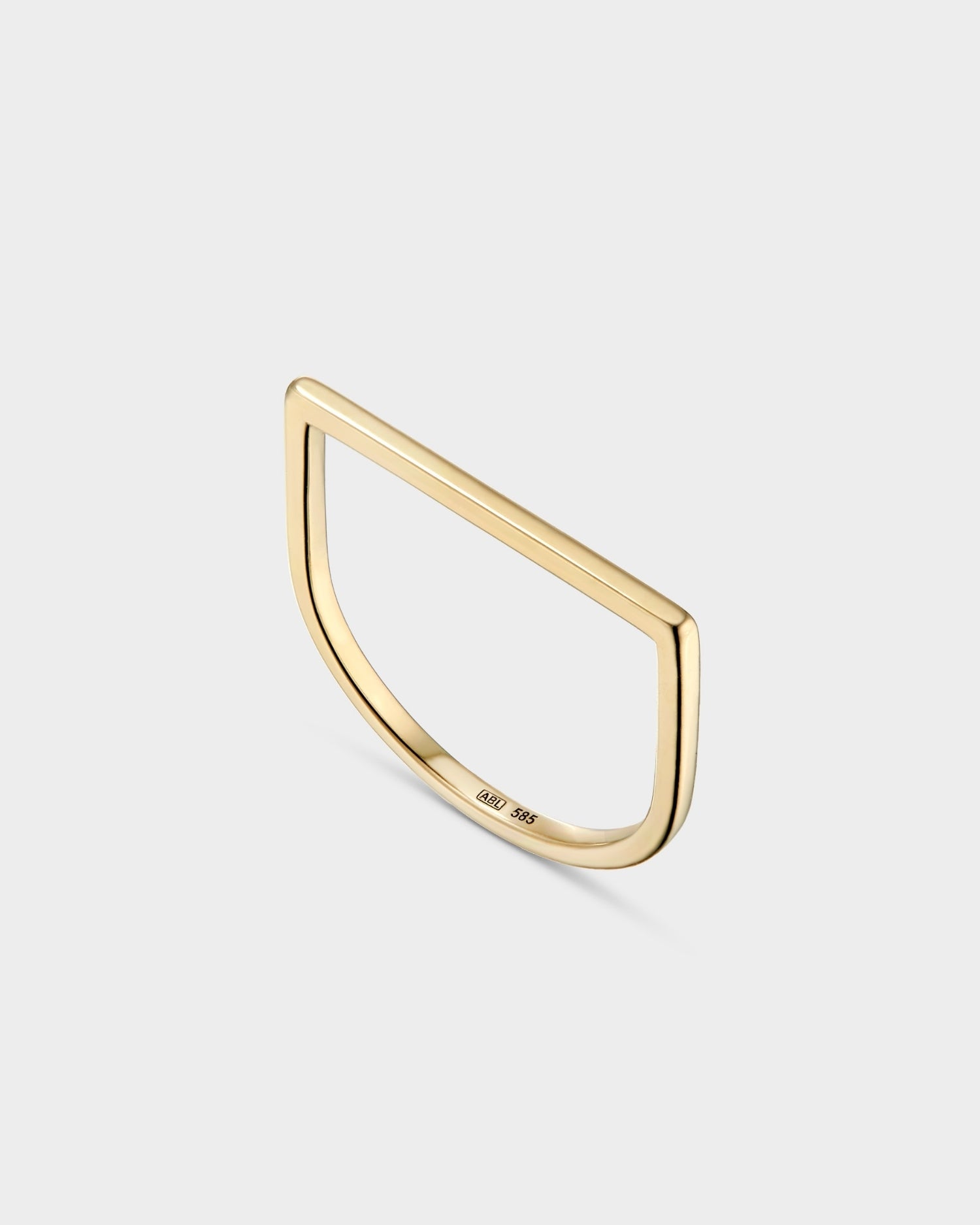 Thin yellow gold Time ring
