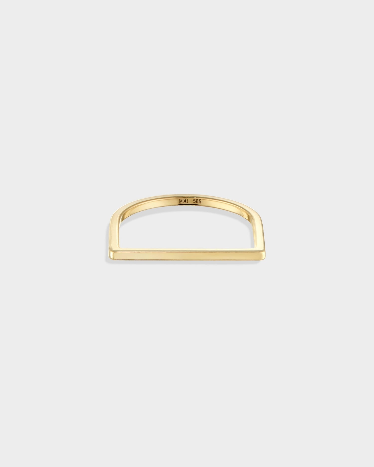 Thin yellow gold Time ring