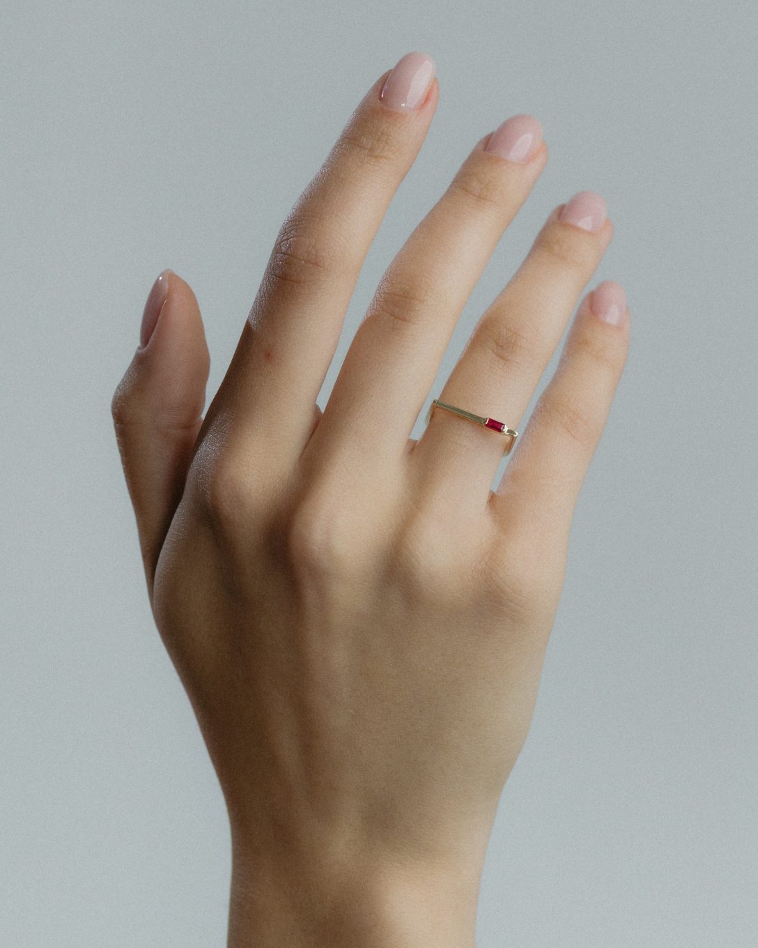 Ruby yellow gold Baguette ring