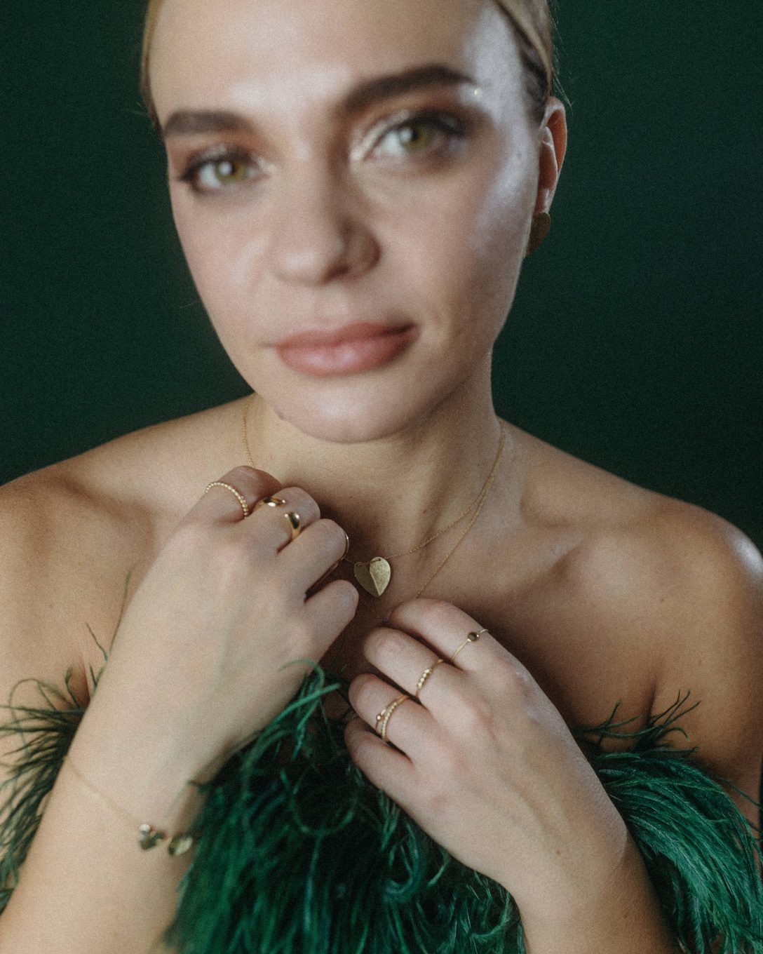 Inel împletit din aur galben