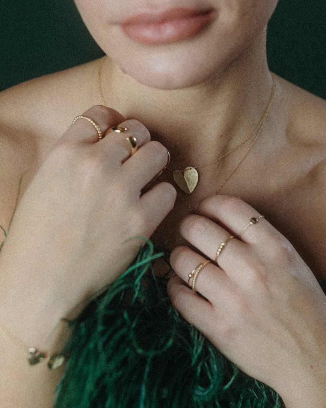 Yellow gold braided ring