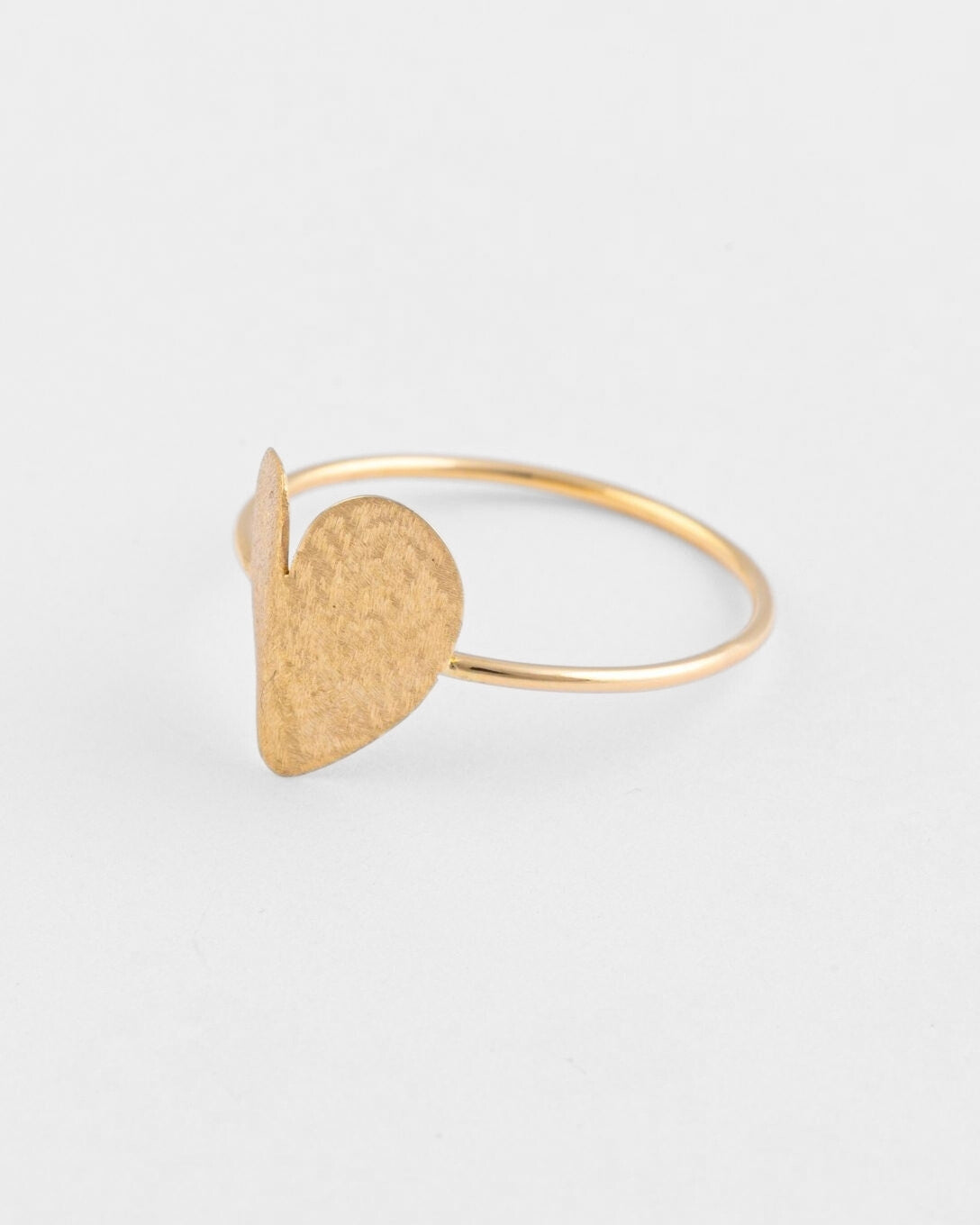 Inel Inimă Plină din aur galben