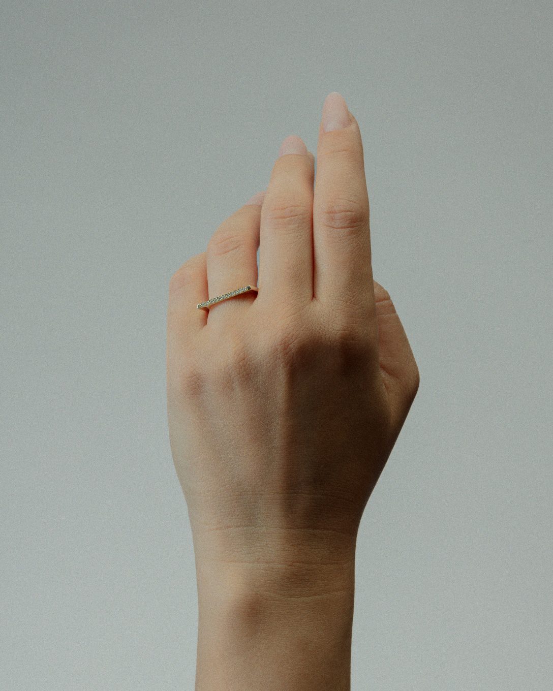 Inel Timpul Structural din aur galben cu diamante