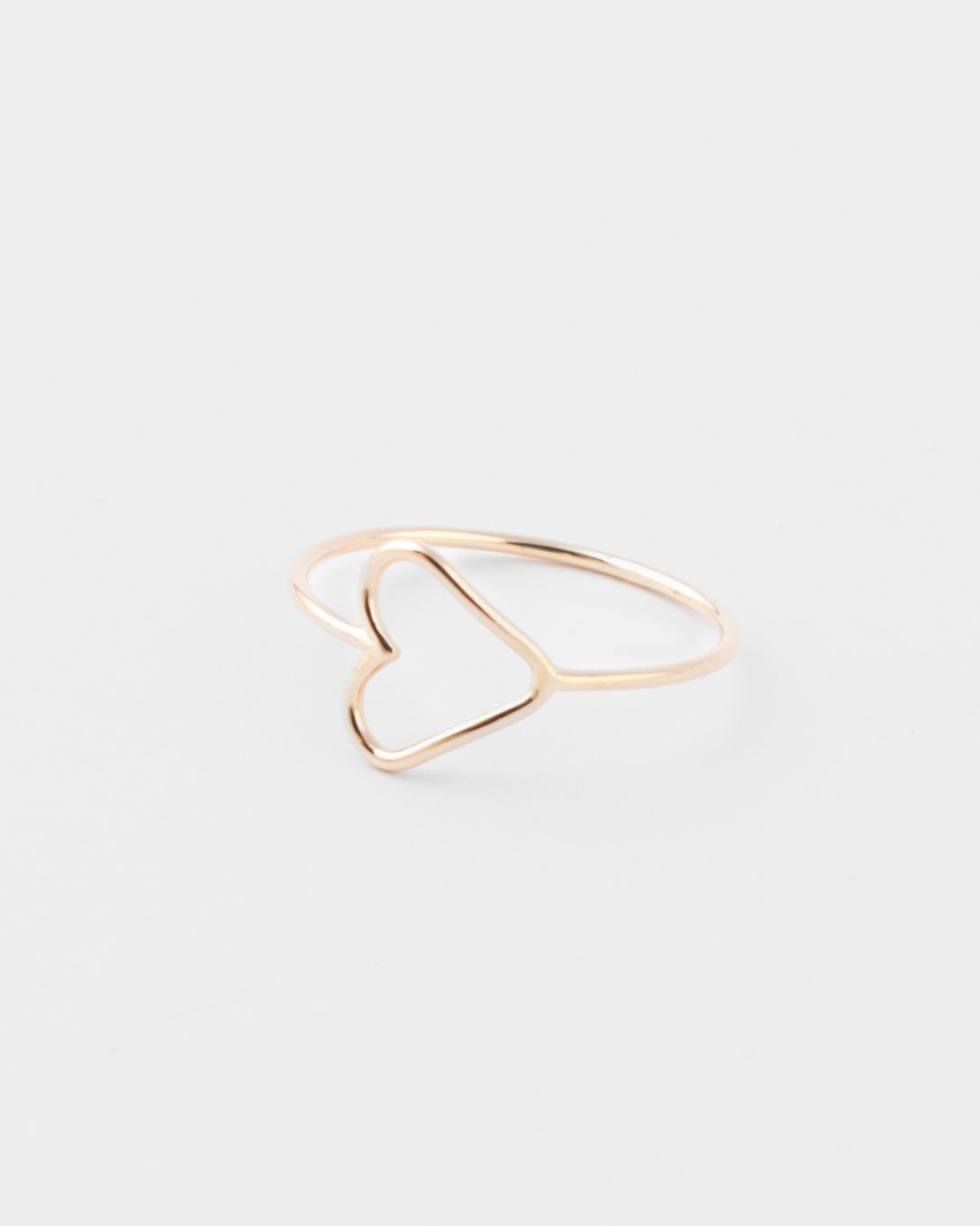 Inel inimioară din aur galben
