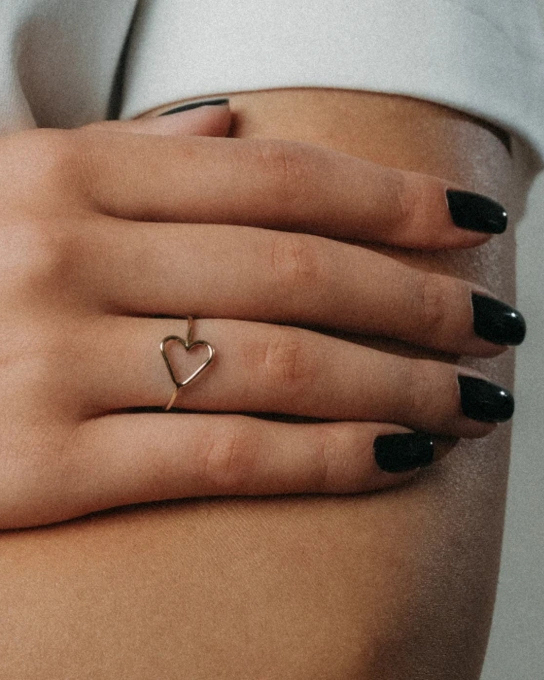 Inel inimioară din aur galben