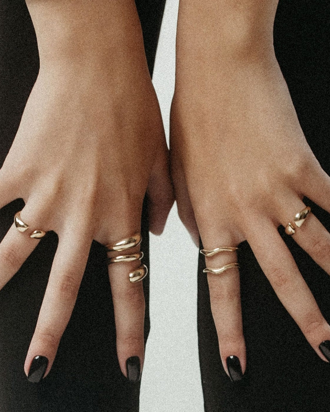 Rose gold Melted piece ring