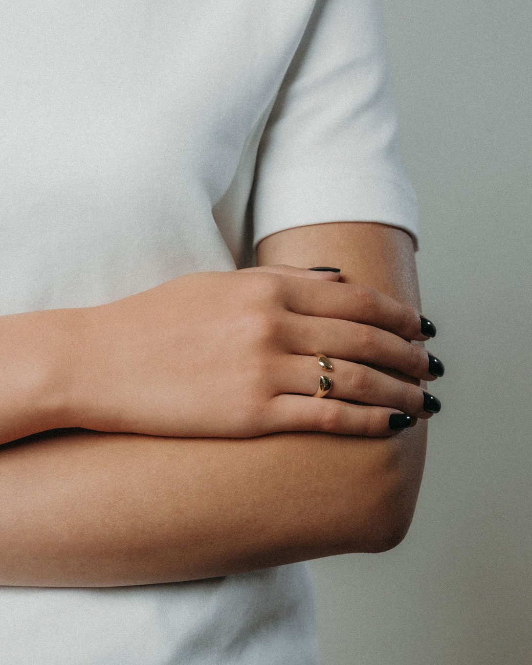 Rose gold Melted piece ring