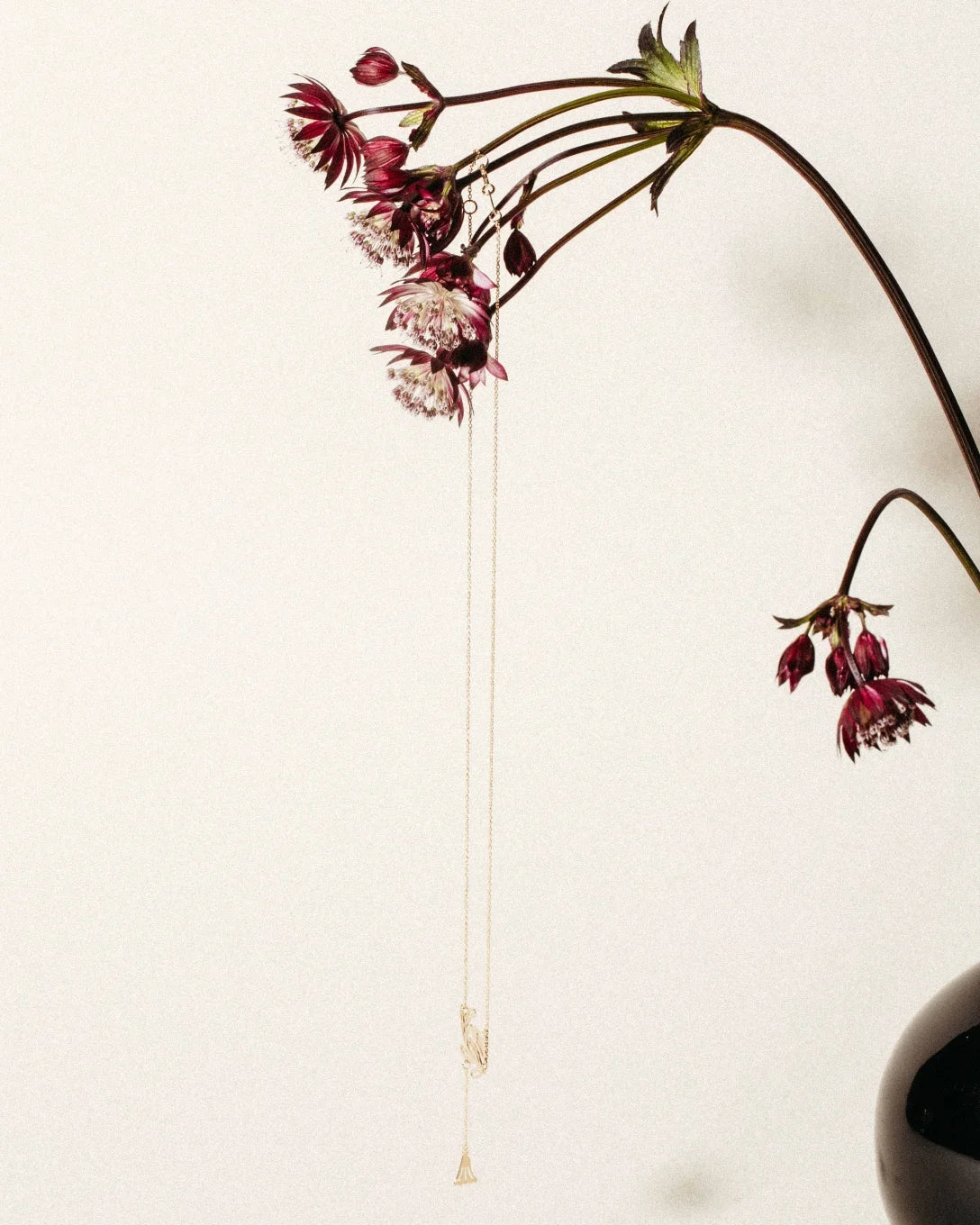 Lanț cu flori de clopoțel din aur galben