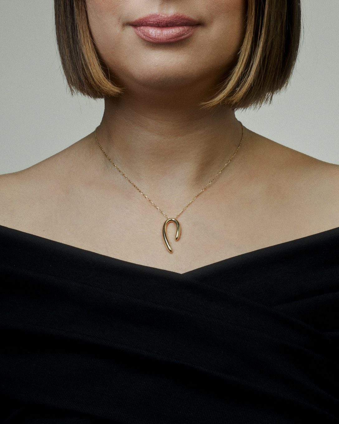 Yellow gold Hooked necklace