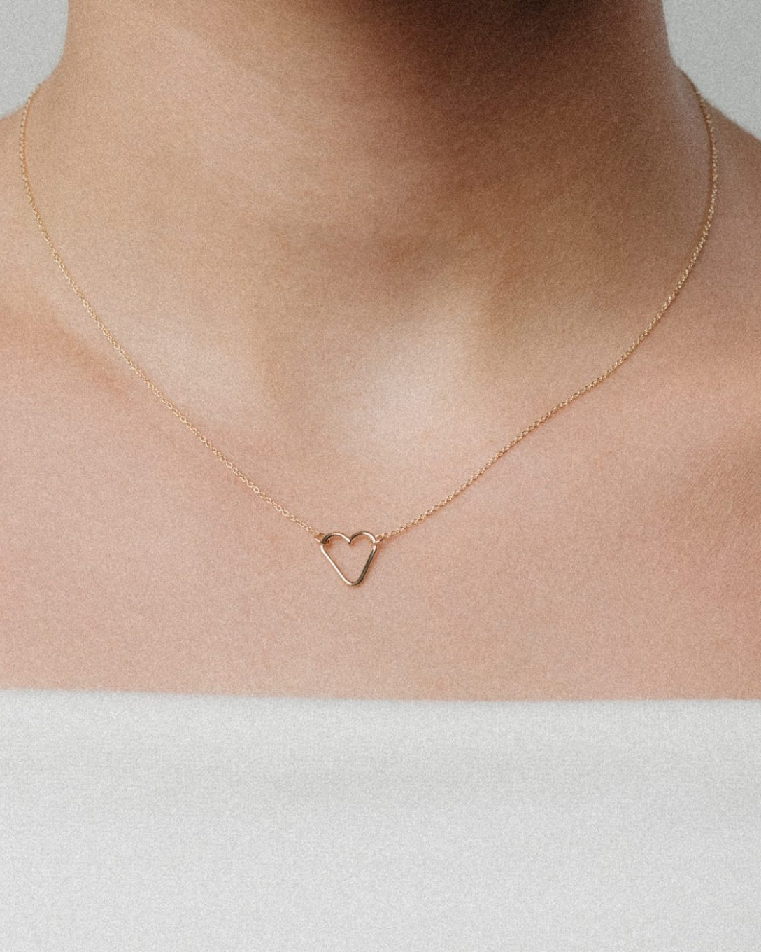 Lanț inimioară din aur galben