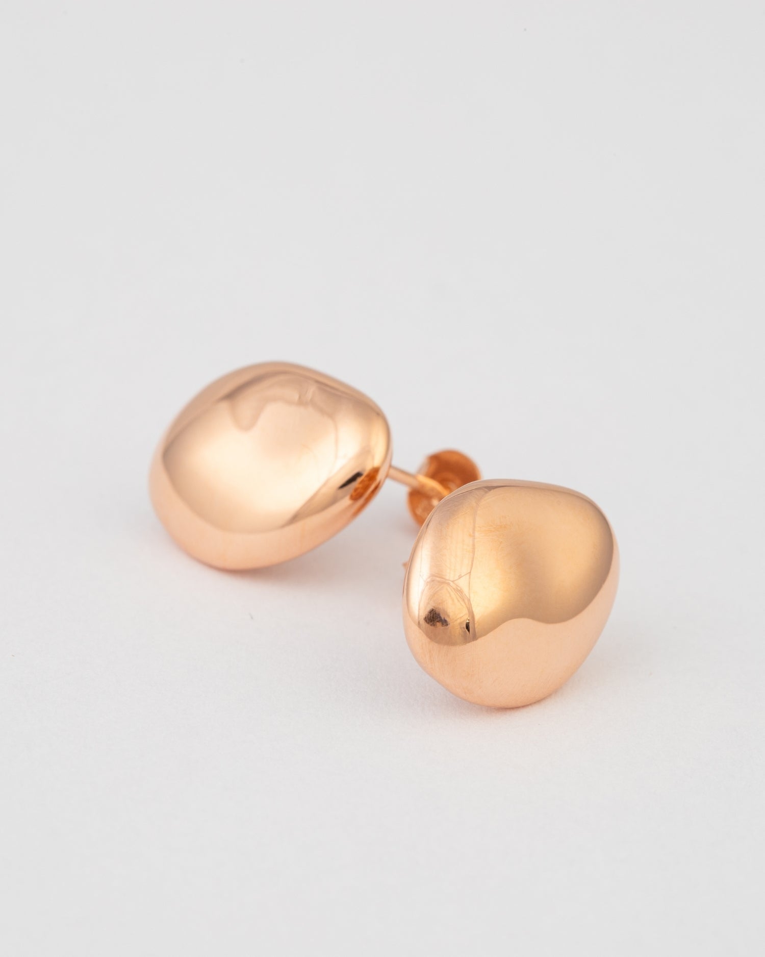 Rose gold Melted drop small earrings
