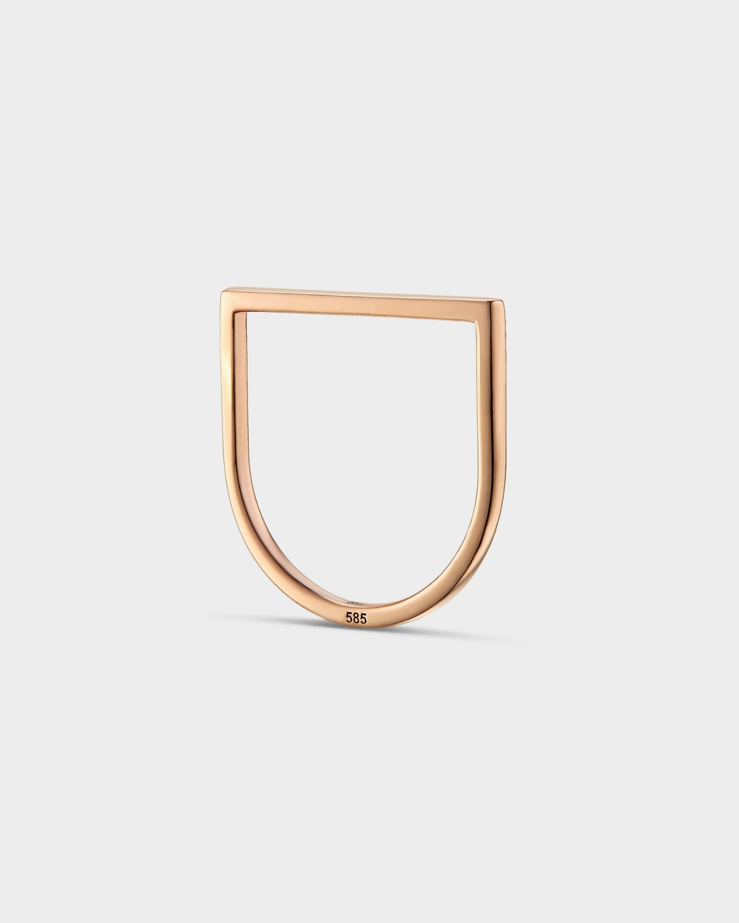 Rose gold thin Time ring