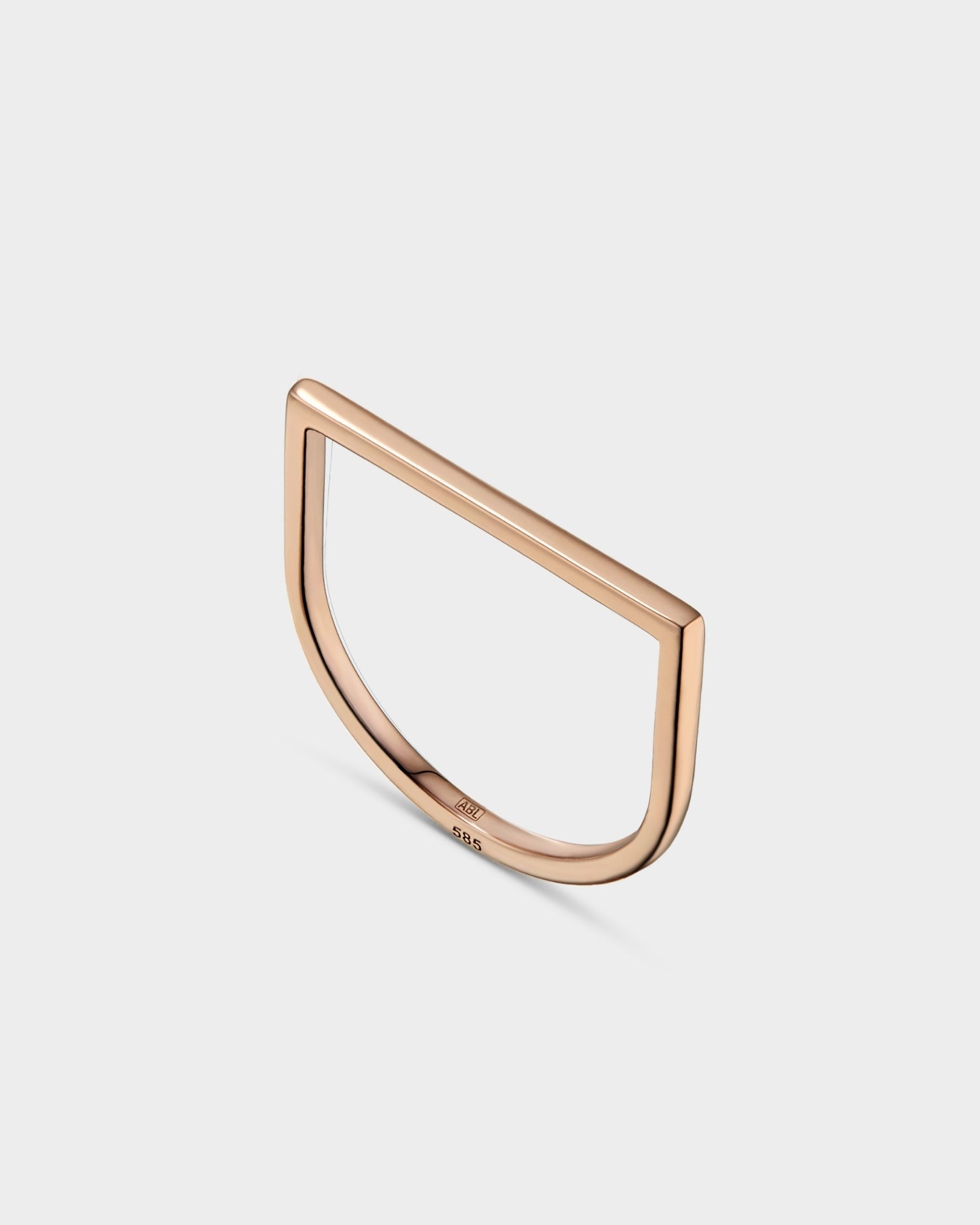Rose gold thin Time ring