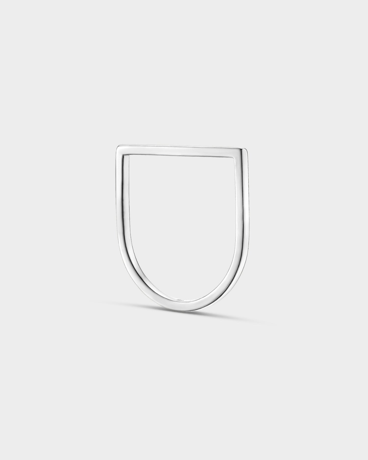 White gold thin Time ring