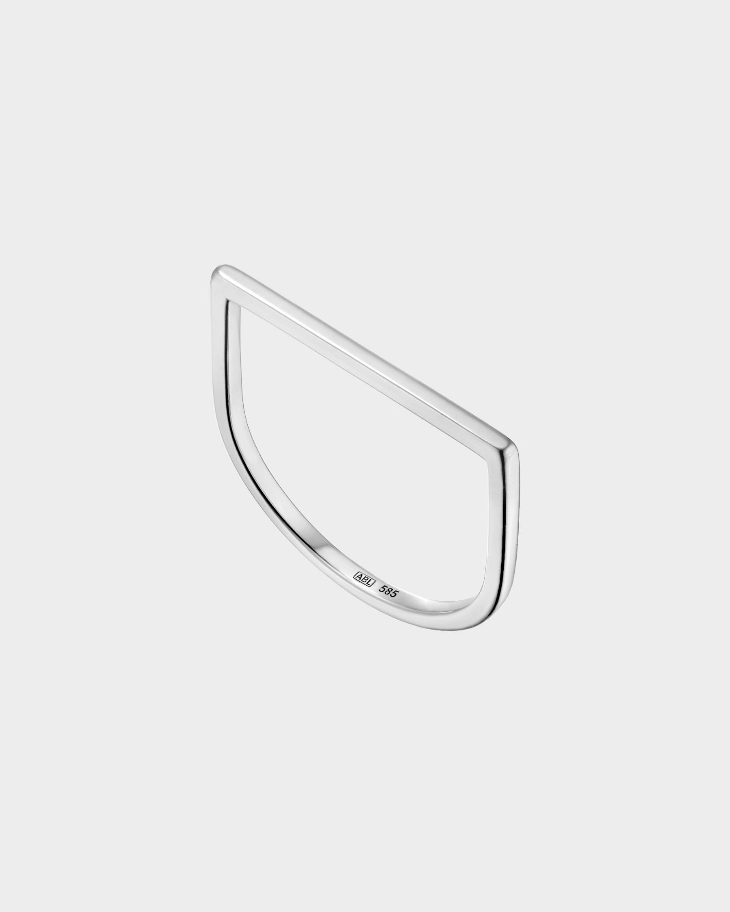 White gold thin Time ring