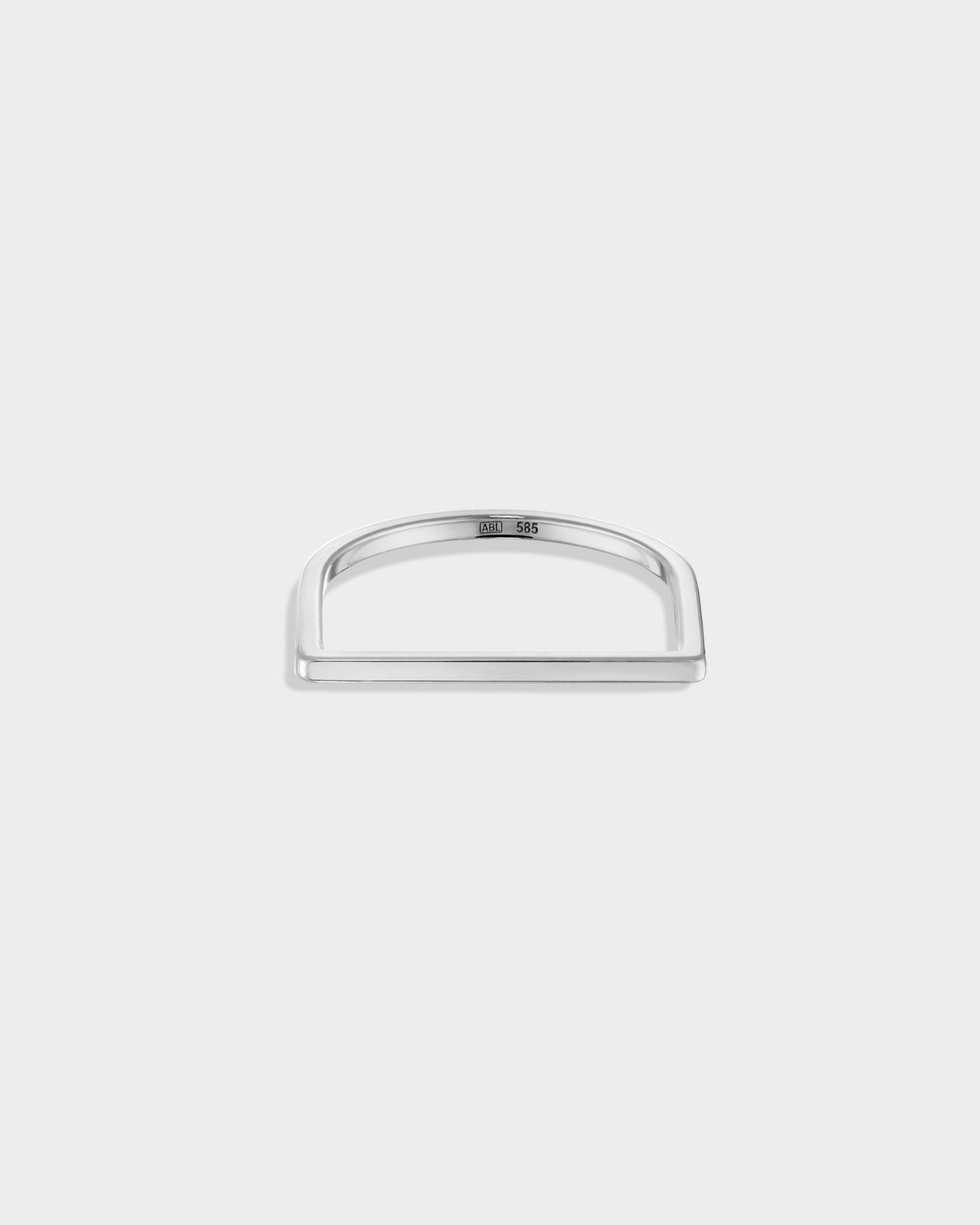 White gold thin Time ring